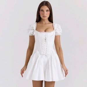 House of CB White Lili Cloud Dancer Dress